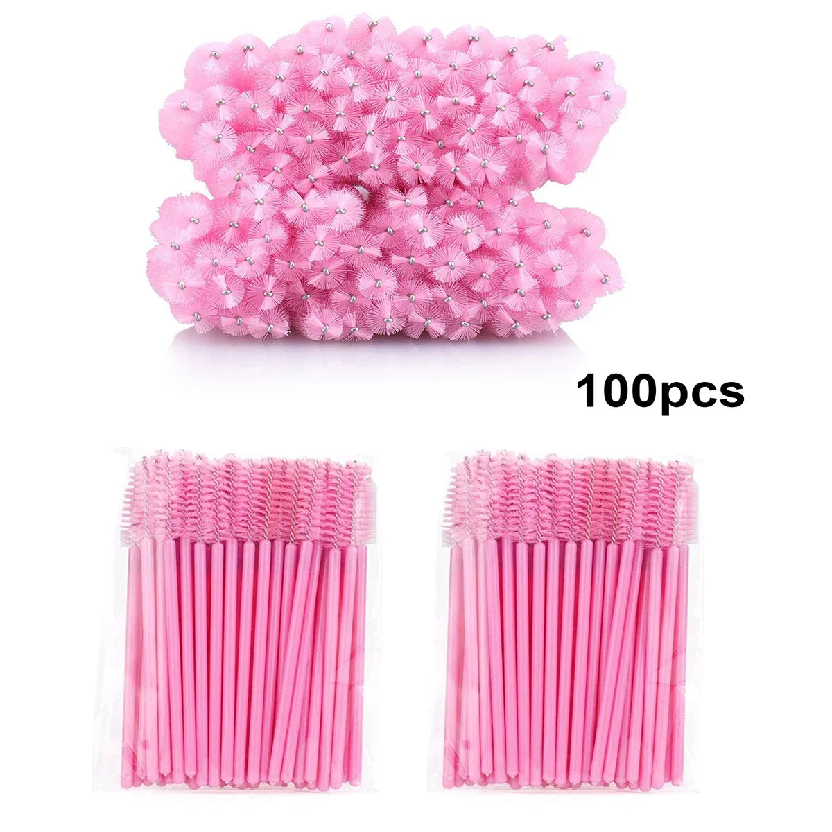 100pcs Disposable Eyelash Brushes Spoolies Micro Lash Mascara Wands Combs Wholesale for Eyelash Extension Makeup  Cosmetic Tools