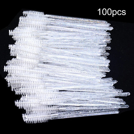 100pcs Disposable Eyelash Brushes Spoolies Micro Lash Mascara Wands Combs Wholesale for Eyelash Extension Makeup  Cosmetic Tools