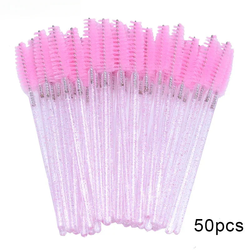 100pcs Disposable Eyelash Brushes Spoolies Micro Lash Mascara Wands Combs Wholesale for Eyelash Extension Makeup  Cosmetic Tools