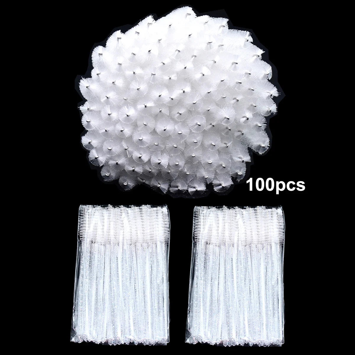 100pcs Disposable Eyelash Brushes Spoolies Micro Lash Mascara Wands Combs Wholesale for Eyelash Extension Makeup  Cosmetic Tools